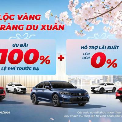 ƯU ĐÃI LỘC VÀNG – RỘN RÀNG DU XUÂN CÙNG HONDA